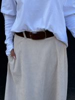 ⁦חצאית קורדרוי+חגורה⁩ – תמונה ⁦2⁩