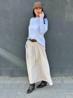 ⁦חצאית קורדרוי+חגורה⁩ – תמונה ⁦8⁩