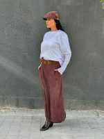 ⁦חצאית קורדרוי+חגורה⁩ – תמונה ⁦26⁩