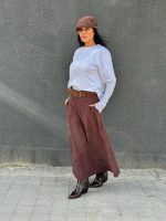 ⁦חצאית קורדרוי+חגורה⁩ – תמונה ⁦28⁩