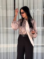 ⁦מכופתרת סאטן עניבה⁩ – תמונה ⁦18⁩