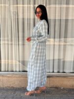 ⁦חליפה מכופתרת משבצת⁩ – תמונה ⁦4⁩
