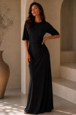⁦שמלה מקסי כיווץ צד⁩ – תמונה ⁦2⁩