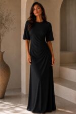 ⁦שמלה מקסי כיווץ צד⁩ – תמונה ⁦3⁩