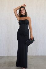 ⁦שמלה מקסי קולר סיבוב⁩ – תמונה ⁦5⁩