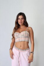 ⁦חליפה טופ שילוב משבצת 9139⁩ – תמונה ⁦6⁩