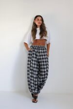 ⁦מכנסיים משבצת גומי תפר⁩ – תמונה ⁦18⁩