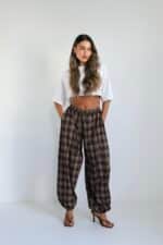 ⁦מכנסיים משבצת גומי תפר⁩ – תמונה ⁦23⁩