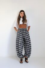 ⁦מכנסיים משבצת גומי תפר⁩ – תמונה ⁦20⁩