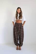 ⁦מכנסיים משבצת גומי תפר⁩ – תמונה ⁦26⁩