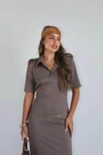 ⁦שמלה מקסי ג׳רזי⁩ – תמונה ⁦9⁩