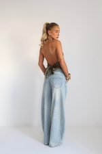 ⁦חולצה קולר סאטן רבידה 51807⁩ – תמונה ⁦9⁩