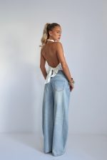 ⁦חולצה קולר סאטן רבידה 51807⁩ – תמונה ⁦5⁩