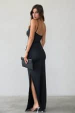 ⁦שמלה מקסי שילוב רזיל⁩ – תמונה ⁦5⁩
