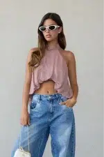 חולצה בלון קשירה צוואר