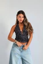 ⁦חולצה אבזם נקודות⁩ – תמונה ⁦10⁩