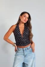 ⁦חולצה אבזם נקודות⁩ – תמונה ⁦12⁩