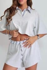 ⁦חליפה שורט משבצת 8431⁩ – תמונה ⁦12⁩