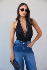 ⁦בגד גוף רבידה תחרה⁩ – תמונה ⁦6⁩