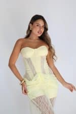 ⁦שמלה מחוך שילוב תחרה⁩ – תמונה ⁦18⁩