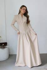 ⁦שמלה קלוש כפתורים⁩ – תמונה ⁦2⁩