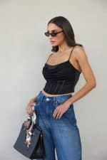 ⁦חולצה מחוך שילוב תחרה⁩ – תמונה ⁦4⁩