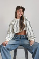 ⁦קרופ פסים משולב 99173⁩ – תמונה ⁦3⁩