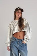 ⁦קרופ פסים משולב 99173⁩ – תמונה ⁦10⁩