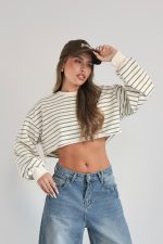 ⁦קרופ פסים משולב 99173⁩ – תמונה ⁦9⁩