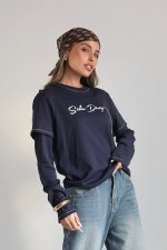 ⁦חולצה על חולצה דפוס 6899⁩ – תמונה ⁦3⁩