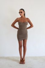 ⁦שמלה מיני סטרפלס כיווץ⁩ – תמונה ⁦29⁩