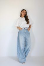 ⁦חולצה קרופ שילוב תחרה⁩ – תמונה ⁦10⁩