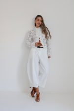 ⁦חולצה תחרה כפתור מיוחד⁩ – תמונה ⁦2⁩