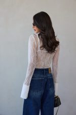 ⁦בגד גוף תחרה+טופ⁩ – תמונה ⁦11⁩