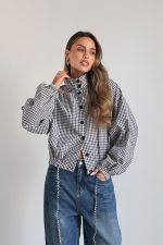 ⁦ג׳קט משבצת כיווץ⁩ – תמונה ⁦4⁩
