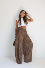 ⁦מכנס משבצות מיס+חגורה⁩ – תמונה ⁦18⁩