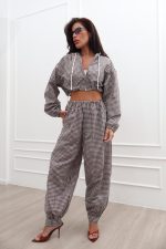 ⁦חליפה משבצת קרופ⁩ – תמונה ⁦2⁩
