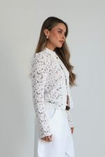 ⁦חולצה תחרה כפתור מיוחד⁩ – תמונה ⁦5⁩