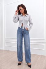 ⁦מכופתרת שילוב עניבה⁩ – תמונה ⁦2⁩
