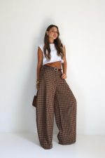 ⁦מכנס משבצות מיס+חגורה⁩ – תמונה ⁦15⁩