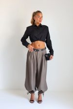 ⁦מכנסיים אלגנט פנסים+חגורה⁩ – תמונה ⁦7⁩