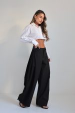 ⁦מכנסיים אלגנט מחויט תפר צד⁩ – תמונה ⁦26⁩