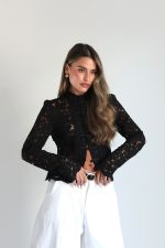 ⁦חולצה תחרה כפתור מיוחד⁩ – תמונה ⁦16⁩
