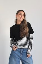 ⁦חולצה עם חולצה פסים⁩ – תמונה ⁦14⁩