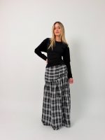 ⁦חצאית משבצות אלכסון⁩ – תמונה ⁦2⁩