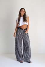 ⁦מכנס משבצות מיס+חגורה⁩ – תמונה ⁦17⁩