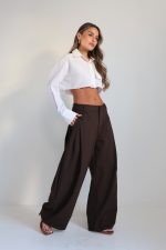 ⁦מכנסיים אלגנט מחויט תפר צד⁩ – תמונה ⁦15⁩