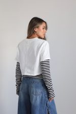 ⁦חולצה עם חולצה פסים⁩ – תמונה ⁦10⁩