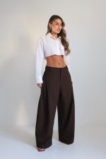 ⁦מכנסיים אלגנט מחויט תפר צד⁩ – תמונה ⁦17⁩