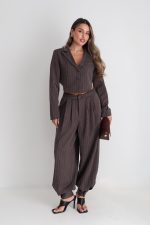 ⁦חליפה פסים ג׳קט מעוגל 6535⁩ – תמונה ⁦18⁩